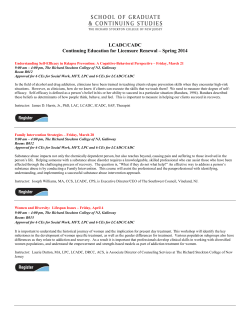 LCADC/CADC Continuing Education for Licensure Renewal