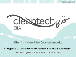 Emergence of Cross-Sectoral CleanTech Industry Ecosystems: