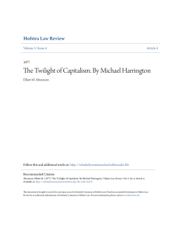 The Twilight of Capitalism. By Michael Harrington