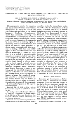 ANALYSIS OF TOTAL SERUM CHOLESTEROL BY MEANS OF GAS