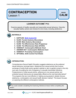 CALM-Contraception-L.. - Teaching Sexual Health