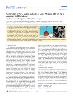 Generation of AgCl Cubes by Excimer Laser Ablation of Bulk Ag in