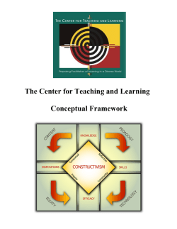 The Center for Teaching and Learning Conceptual Framework