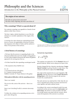 The origins of our universe