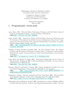 1 Programmatic versus pork - UM Personal World Wide Web Server