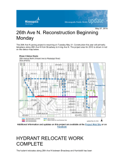 26th Ave N. Reconstruction Beginning Monday HYDRANT