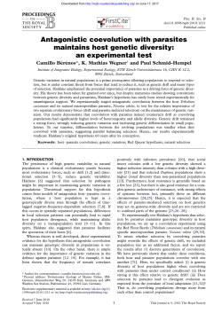 Antagonistic coevolution with parasites maintains host genetic