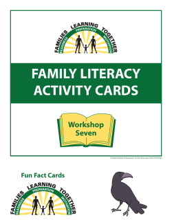 Activity Cards with Picture/Word Cards and Fun Fact Cards