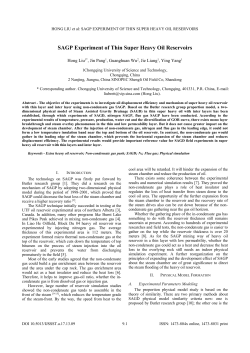 SAGP Experiment of Thin Super Heavy Oil Reservoirs