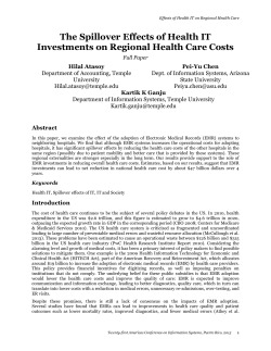 The Spillover Effects of Health IT Investments on Regional Health