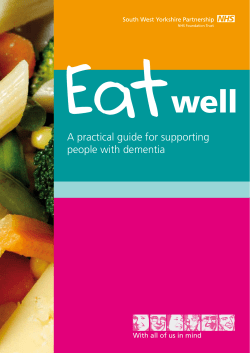 Eat well guide  - South West Yorkshire Partnership NHS