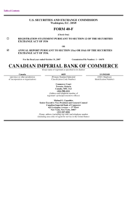 CANADIAN IMPERIAL BANK OF COMMERCE