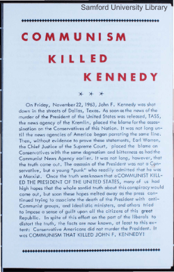 communism killed kennedy - Samford University Library