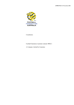 Constitution Football Federation Australia Limited (&ldquo;FFA&rdquo;) A
