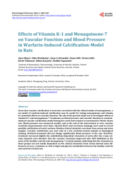 Effects of Vitamin K-1 and Menaquinone