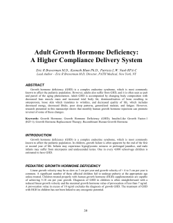 Adult Growth Hormone Deficiency