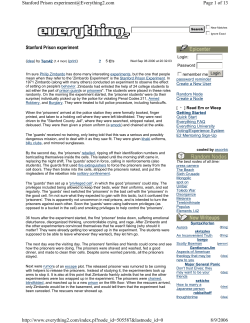 Stanford Prison experiment