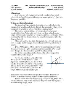 Sine and Cosine Functions and Their Derivatives