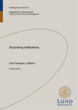 Surprising institutions