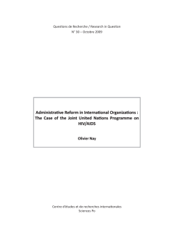 The Case of the Joint United Nations Programme on
