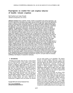 Experiments on conduit flow and eruption behavior of