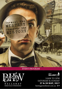 festivities - Ballarat Heritage Weekend