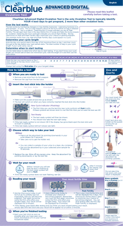full instructions - Check the Clearblue range of pregnancy