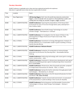 the The Big 5 Construct East Africa Daily Agenda Day 2
