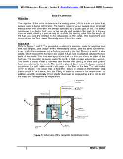 Bomb Calorimeter lab