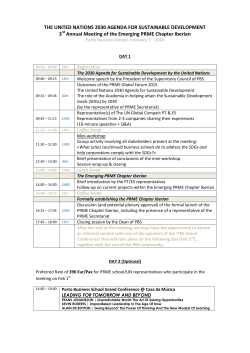 THE UNITED NATIONS 2030 AGENDA FOR