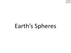 Earths Spheres PPT - Van Buren Public Schools