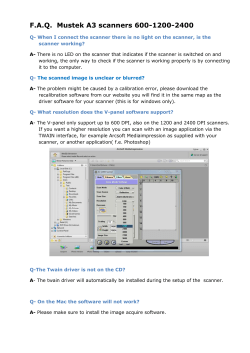 FAQ Mustek A3 scanners 600-1200-2400