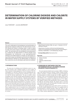 DETERMINATION OF CHLORINE DIOXIDE AND CHLORITE IN