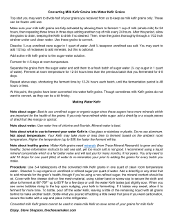 Converting Milk Kefir Grains into Water Kefir Grains Top start you