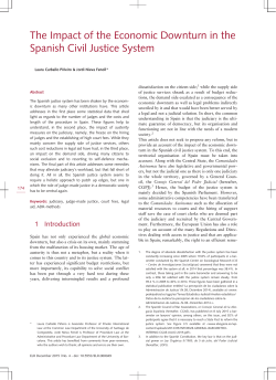 The Impact of the Economic Downturn in the Spanish Civil Justice