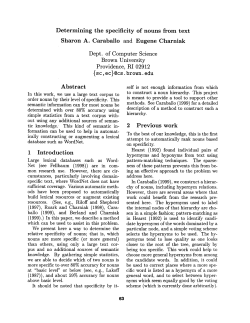 Determining the specificity of nouns from text