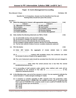 Paper 8 - Institute of Cost Accountants of India