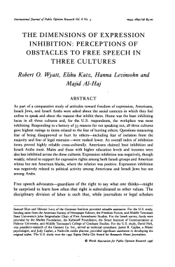 the dimensions of expression inhibition: perceptions of obstacles to