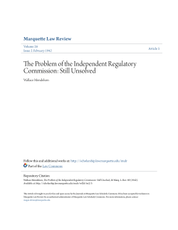 The Problem of the Independent Regulatory Commission: Still