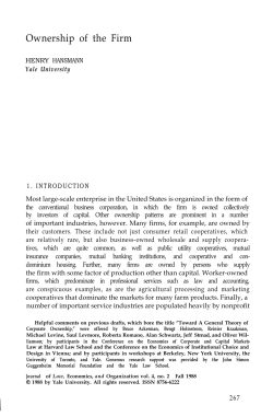 Ownership of the Firm