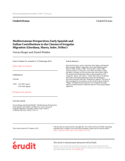 Mediterranean Perspectives: Early Spanish and Italian