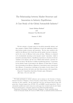 The Relationship between Market Structure and