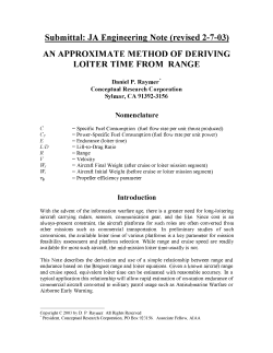 AN APPROXIMATE METHOD OF DERIVING LOITER TIME FROM