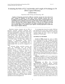 Evaluating the Role of G,C-nucleotides and Length of Overhangs in