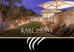 Our Brochure - Karongwe Portfolio
