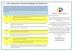 Year 5 Homework Challenge - Victorians