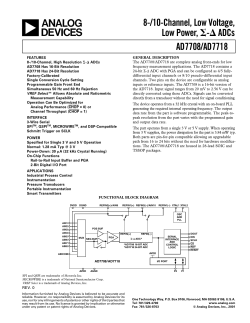 AD7708/AD7718 8-/10-Channel, Low Voltage, Low Power,