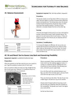Scorecards for Flexibility and Balance