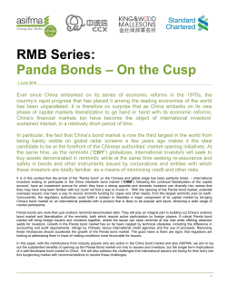 RMB Series: Panda Bonds – On the Cusp