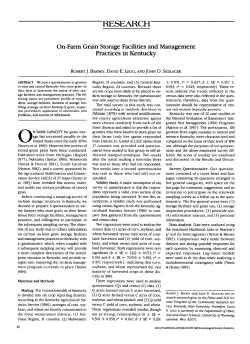 On-Farm Grain Storage Facilities and Management Practices in